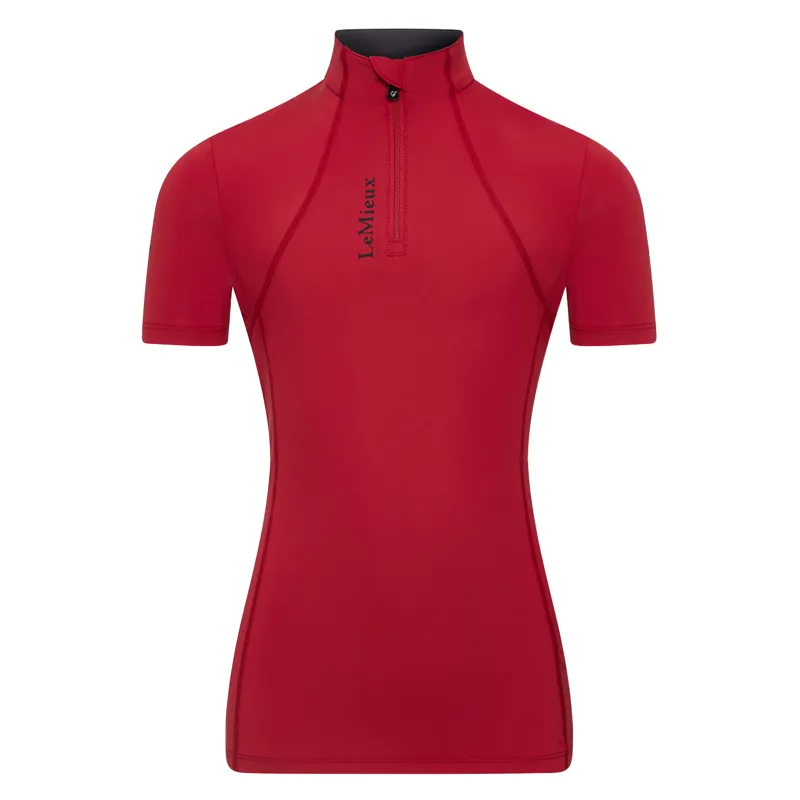 LeMieux Young Rider Classique Short Sleeve Base Layer - Chilli-1