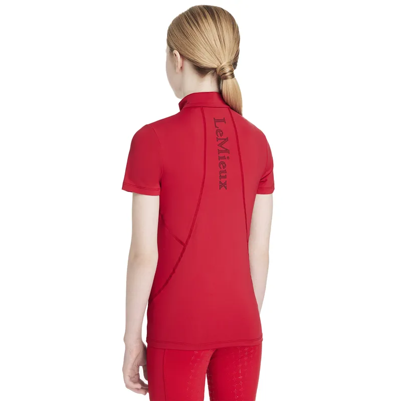 LeMieux Young Rider Classique Short Sleeve Base Layer - Chilli-2