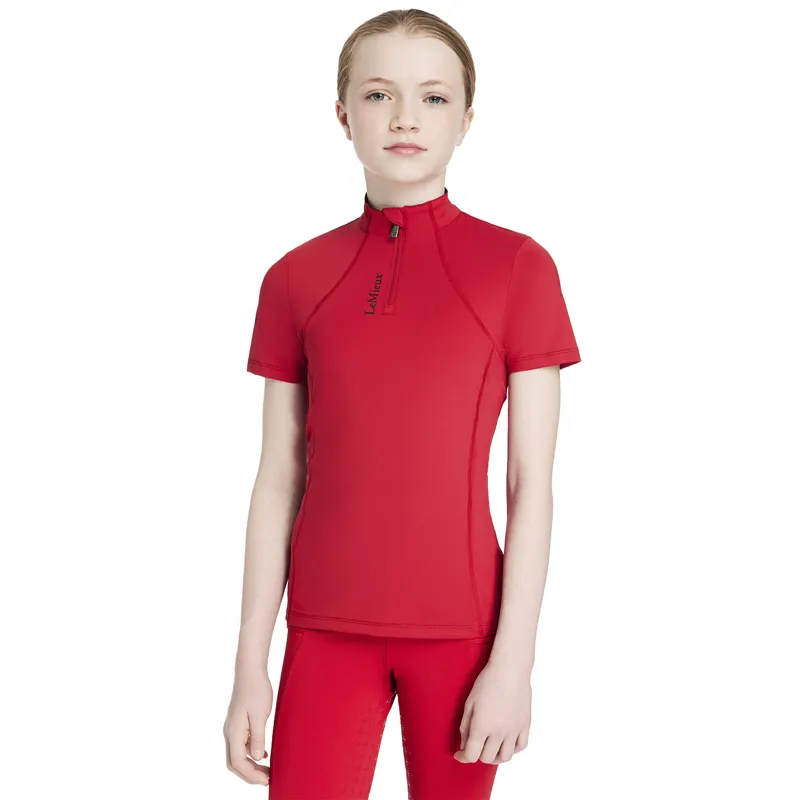 LeMieux Young Rider Classique Short Sleeve Base Layer - Chilli
