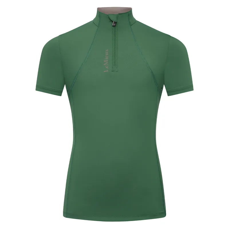 LeMieux Young Rider Classique Short Sleeve Base Layer - Hunter Green-1