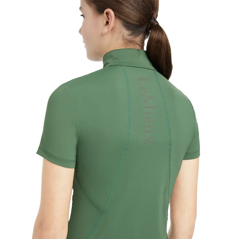 LeMieux Young Rider Classique Short Sleeve Base Layer - Hunter Green-4