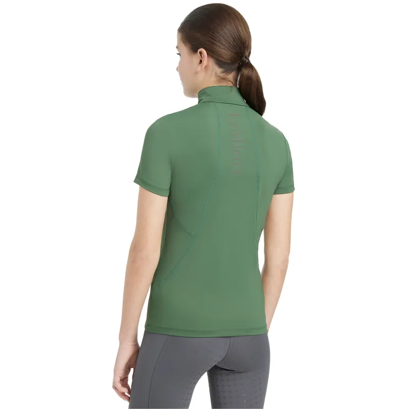 LeMieux Young Rider Classique Short Sleeve Base Layer - Hunter Green-2