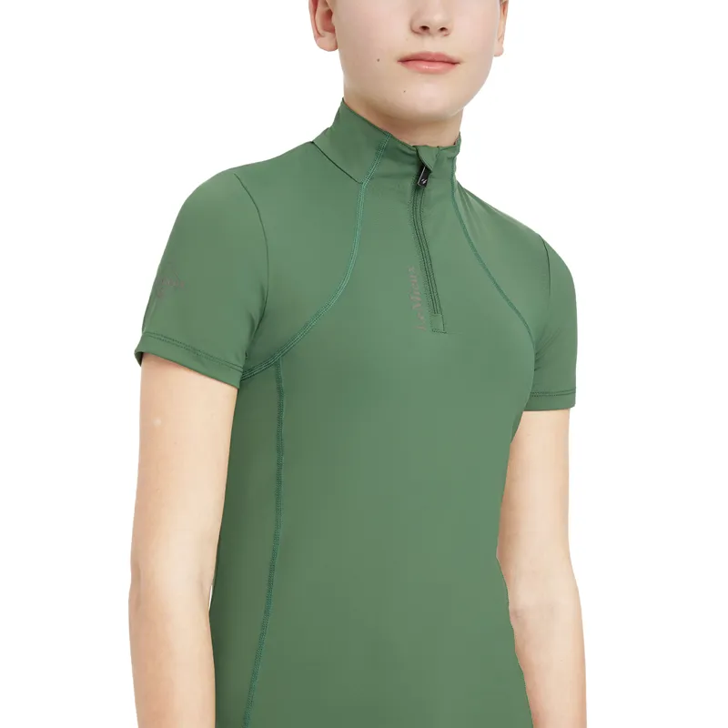 LeMieux Young Rider Classique Short Sleeve Base Layer - Hunter Green-3