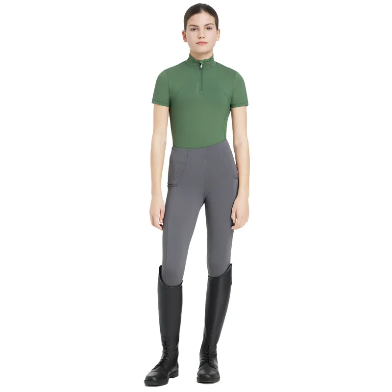 LeMieux Young Rider Classique Short Sleeve Base Layer - Hunter Green-5