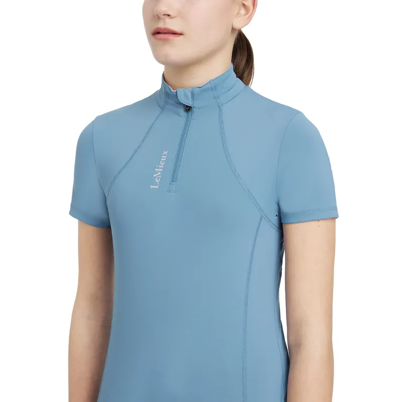 LeMieux Young Rider Classique Short Sleeve Base Layer - Ice Blue-3
