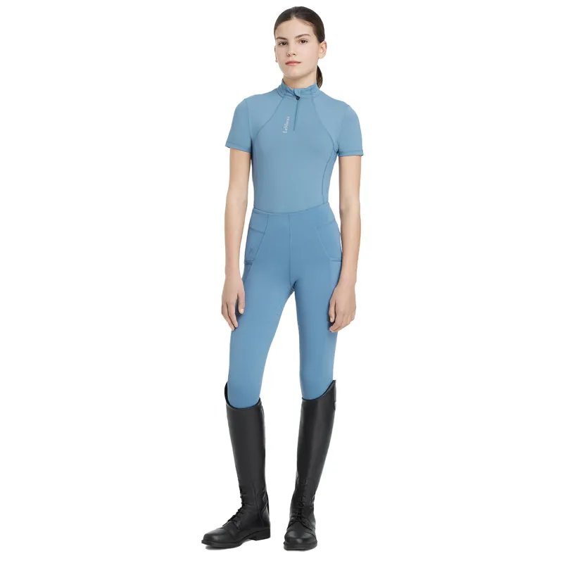 LeMieux Young Rider Classique Short Sleeve Base Layer - Ice Blue-5