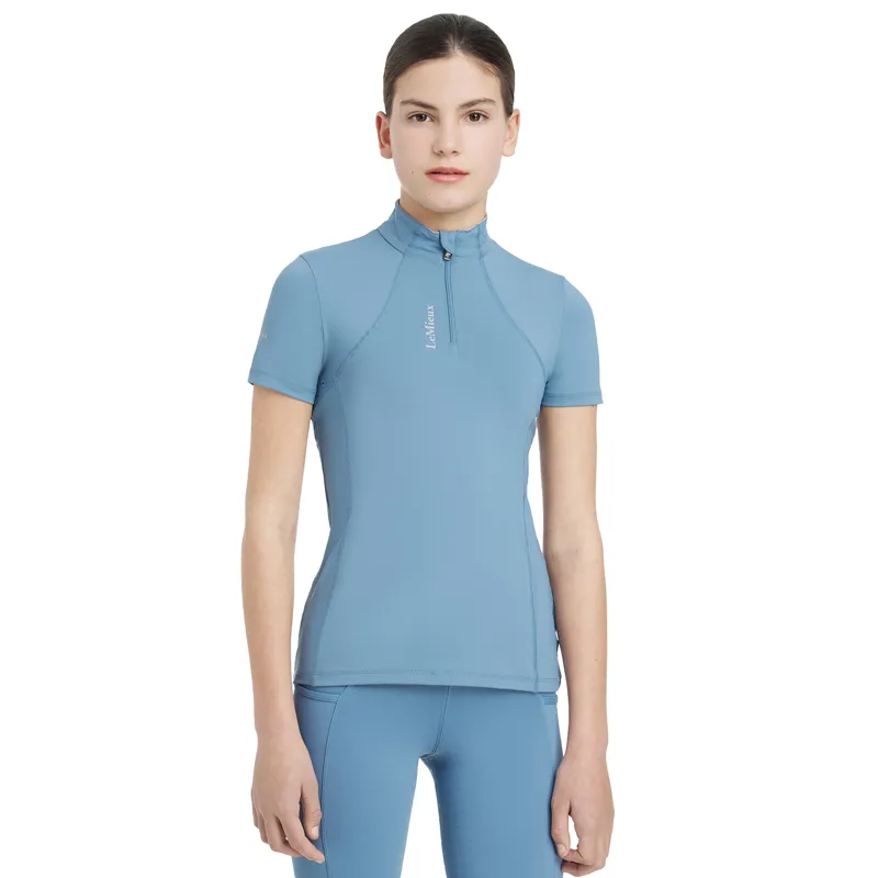 LeMieux Young Rider Classique Short Sleeve Base Layer - Ice Blue