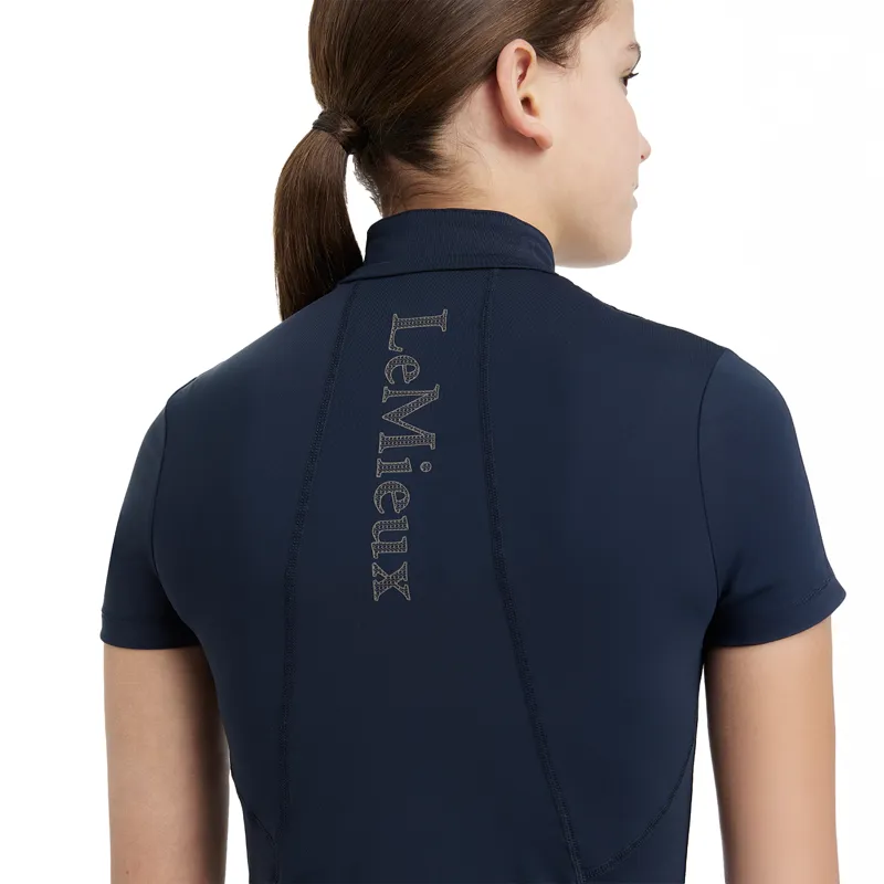 LeMieux Young Rider Classique Short Sleeve Base Layer - Navy-5