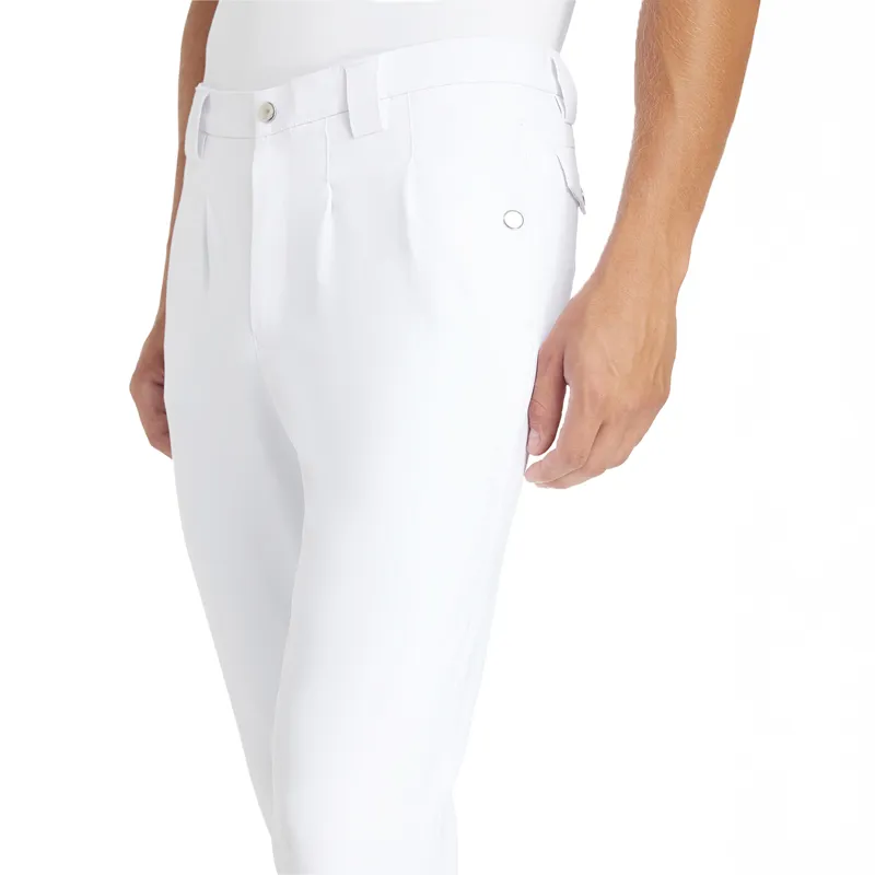 LeMieux Classique Mens Knee Grip Breeches - White-3