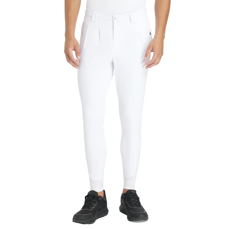 LeMieux Classique Mens Knee Grip Breeches - White-4