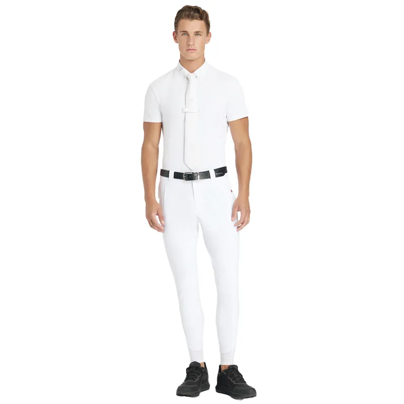 LeMieux Classique Mens Knee Grip Breeches - White-2