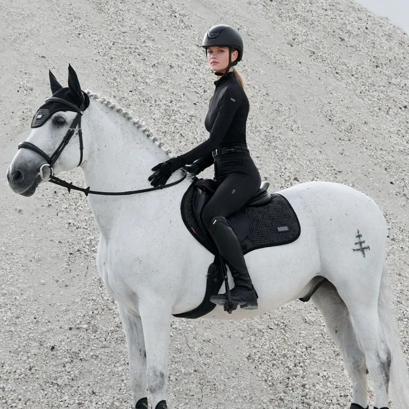 LeMieux Aspen Close Contact Saddlecloth - Houndstooth-2