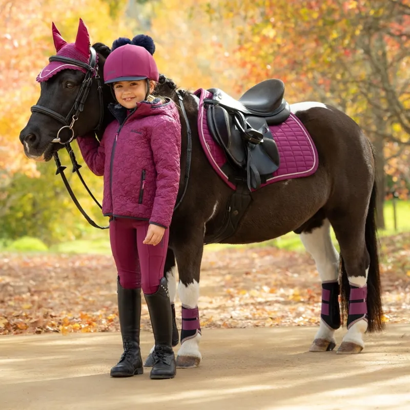 LeMieux Suede Close Contact Saddlecloth - Blackberry-2