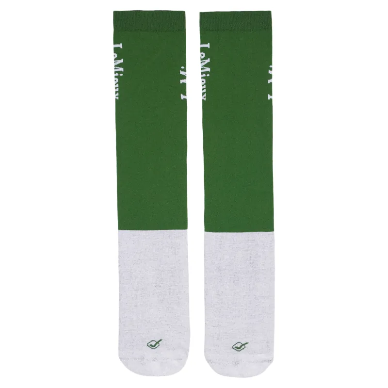 LeMieux Competition Junior Tall Riding Socks 2 Pack - Hunter Green-1
