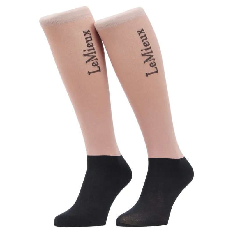 LeMieux Competition Junior Tall Riding Socks 2 Pack - Wild Rose