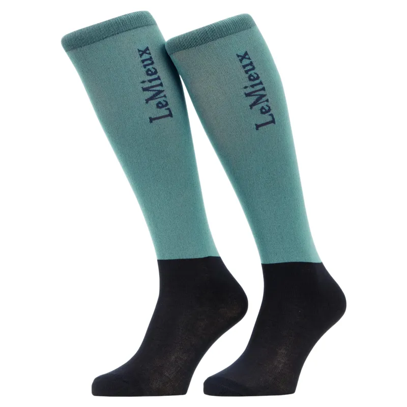 LeMieux Competition Riding Socks 2 Pack - Aloe