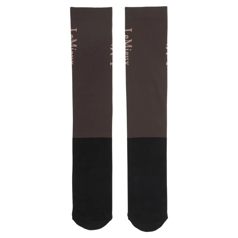 LeMieux Competition Riding Socks 2 Pack - Cocoa-1