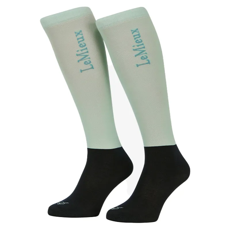 LeMieux Competition Riding Socks 2 Pack - Aqua