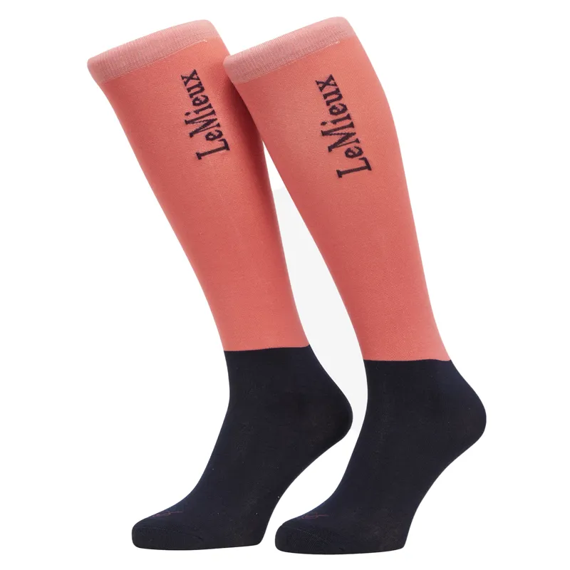 LeMieux Competition Riding Socks 2 Pack - Cranberry