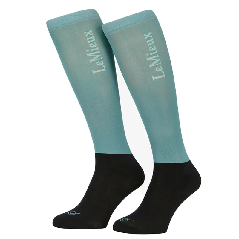 LeMieux Competition Riding Socks 2 Pack - Lagoon