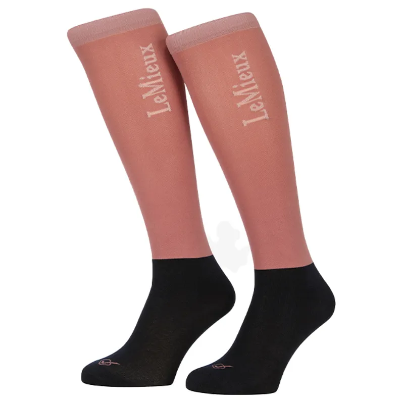 LeMieux Competition Riding Socks 2 Pack - Peony
