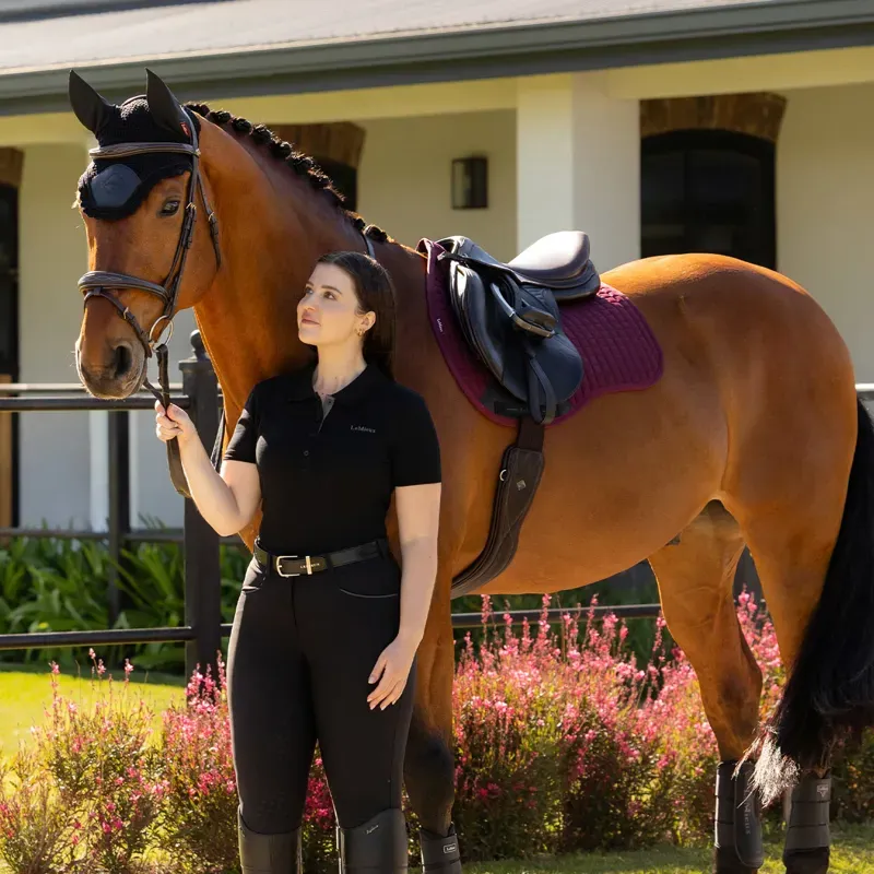 LeMieux Cotton GP Square - Burgundy-2