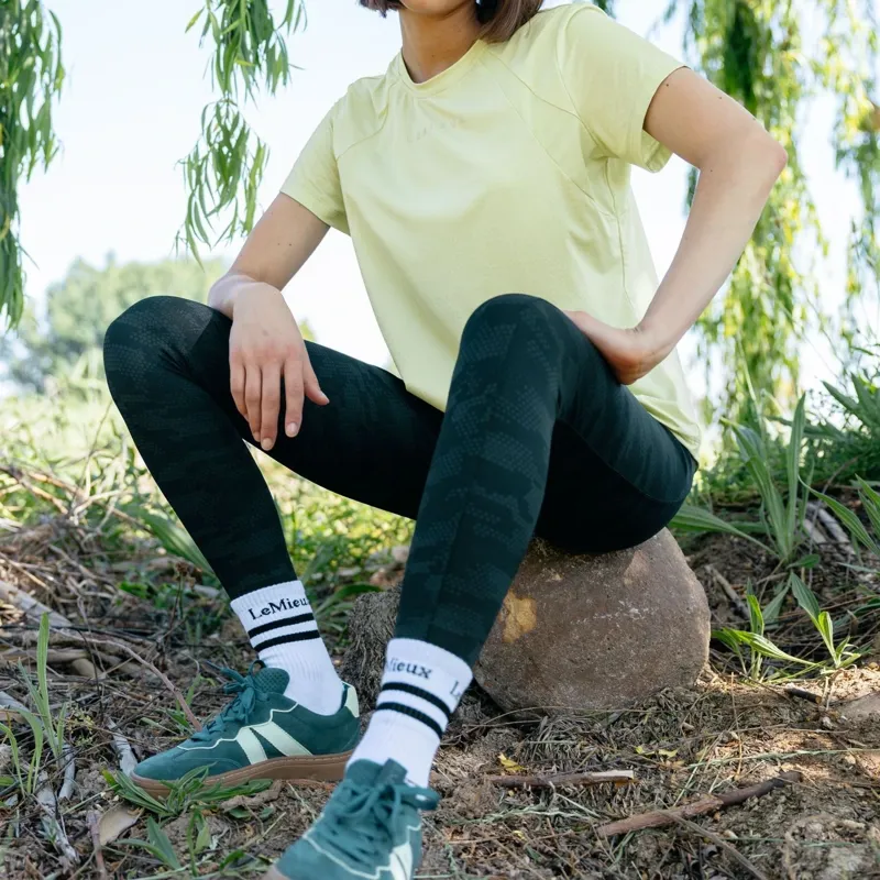 LeMieux Crew Socks Twin Pack - White-3