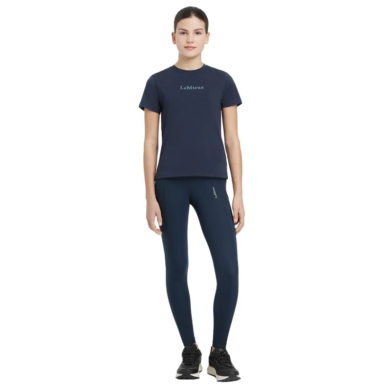 LeMieux Young Rider Darla Junior Sport Leggings - Navy-6