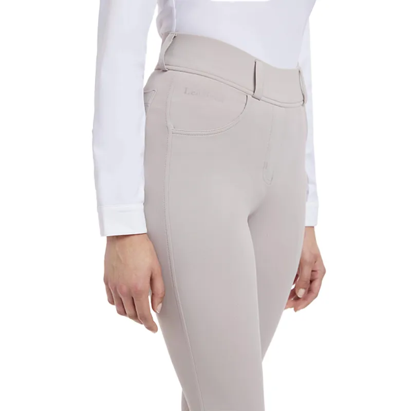 LeMieux Demi Pull On Full Grip Ladies Bregging Riding Tights - Stone-2