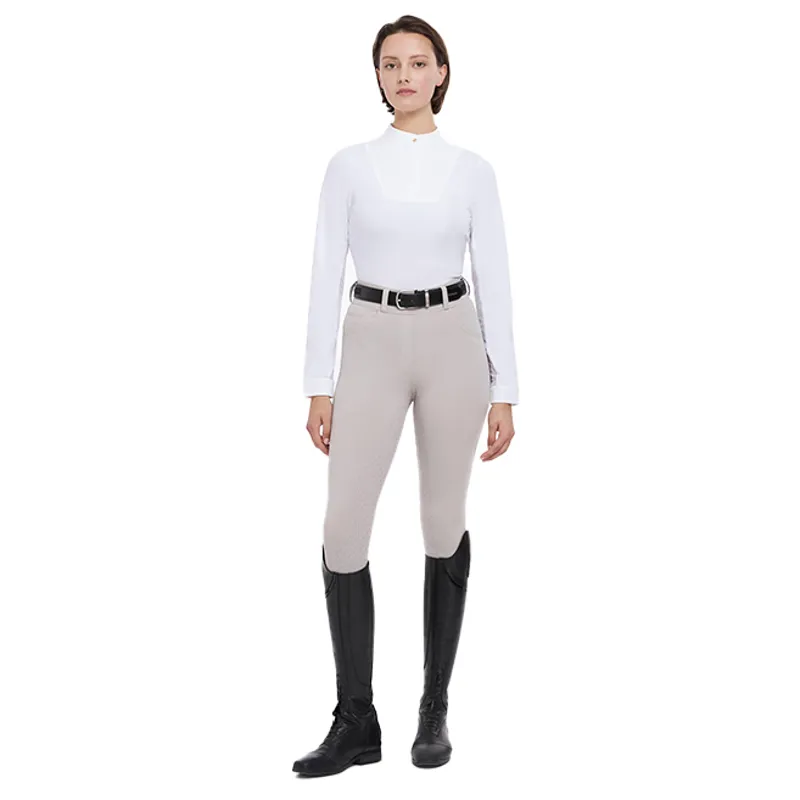LeMieux Demi Pull On Full Grip Ladies Bregging Riding Tights - Stone-3