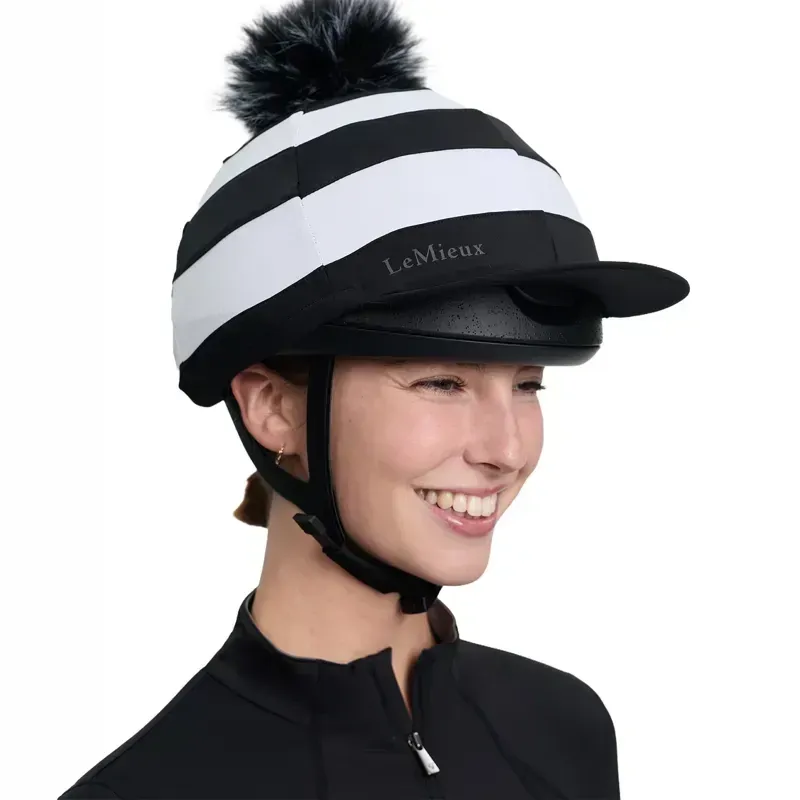LeMieux Derby Pom Pom Hat Silk - Black-1