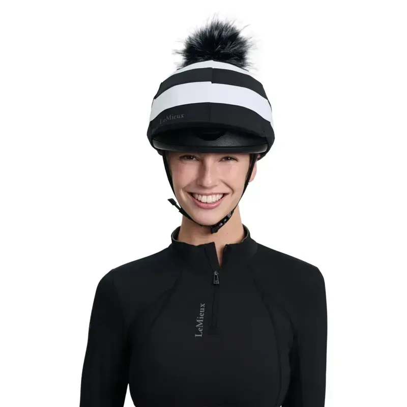 LeMieux Derby Pom Pom Hat Silk - Black-3