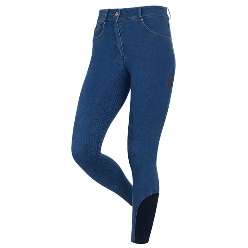 LeMieux Dolly Full Grip Ladies Breeches - Denim