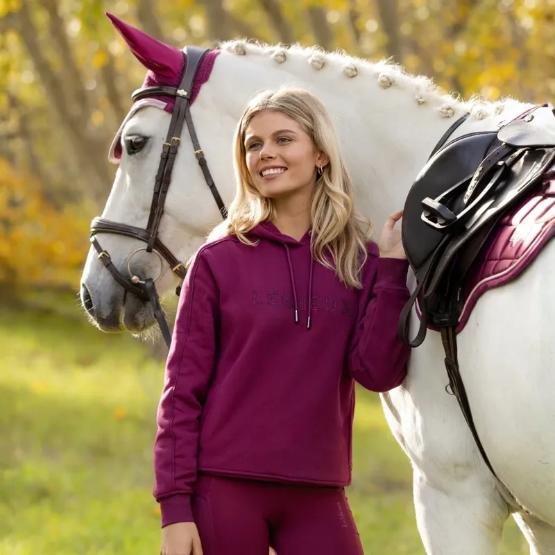 LeMieux Eden Womens Sparkle Hoodie - Blackberry-2