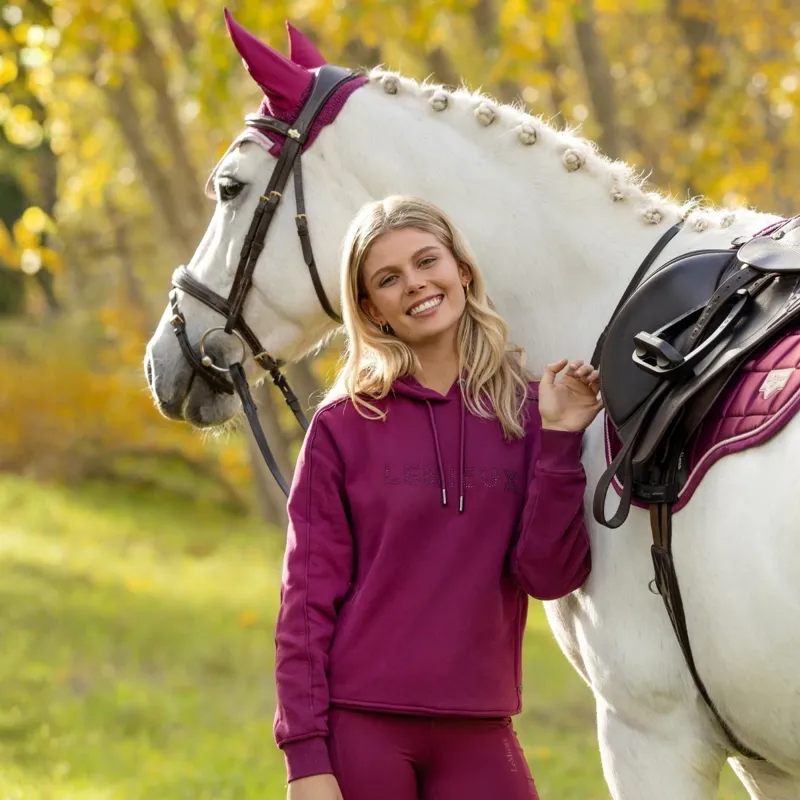 LeMieux Eden Womens Sparkle Hoodie - Blackberry-6