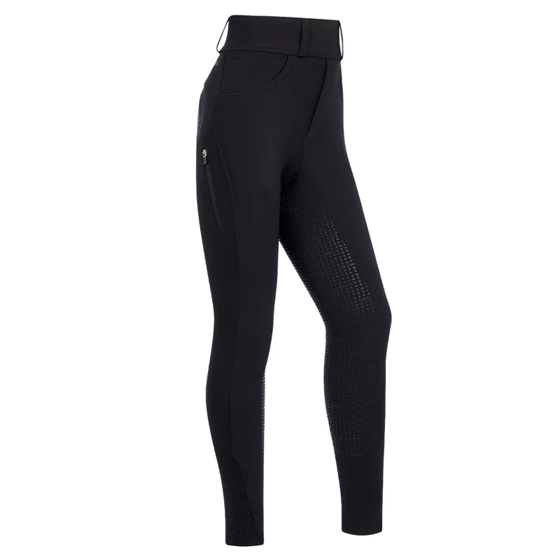 LeMieux Ella Young Rider Winter Bregging Riding Tights - Black-1
