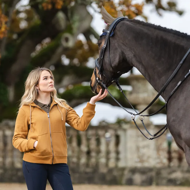 LeMieux Elle Ladies Zip Through Hoodie - Ginger-4