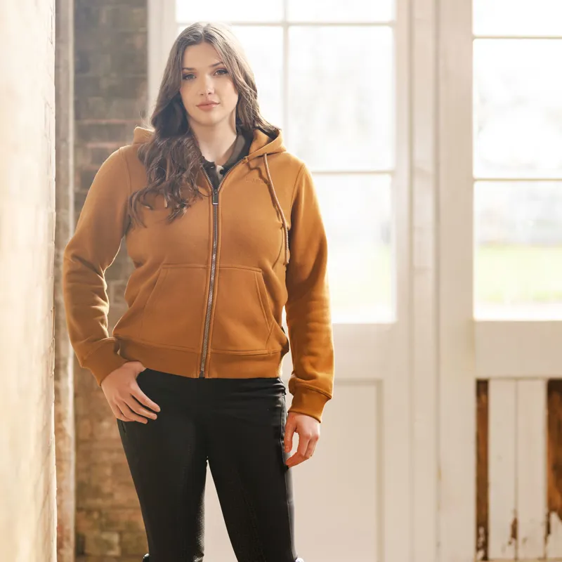 LeMieux Elle Ladies Zip Through Hoodie - Ginger-3