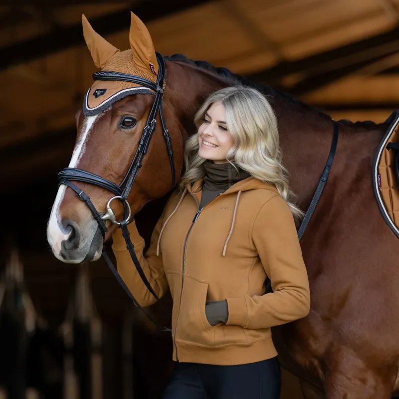 LeMieux Elle Ladies Zip Through Hoodie - Ginger-1