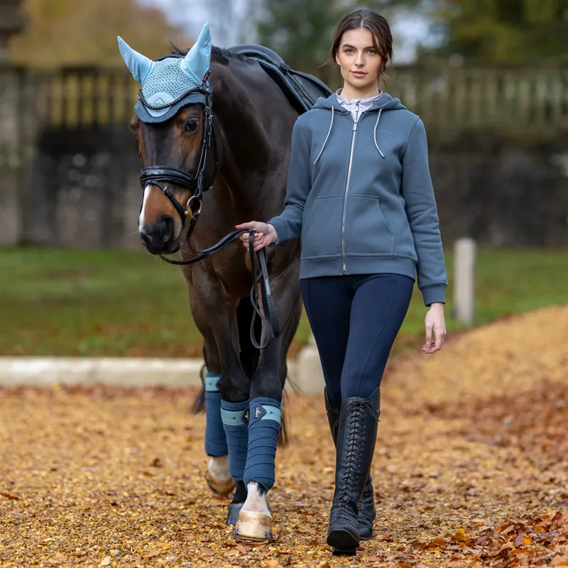 LeMieux Elle Ladies Zip Through Hoodie - Petrol-2