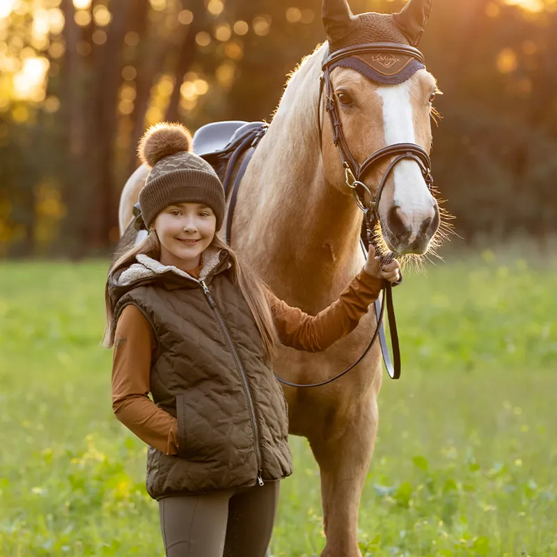 LeMieux Young Rider Eloise Reversible Winter Gilet - Alpine-8