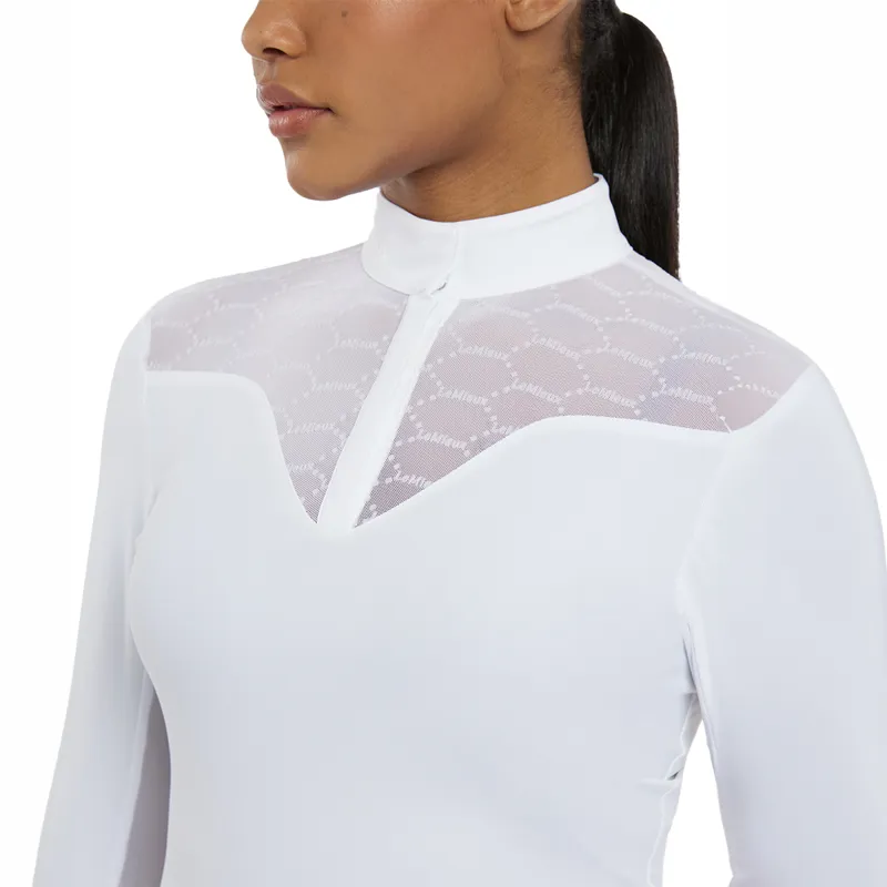 LeMieux Emily Ladies Long Sleeve Competition Shirt - White-3