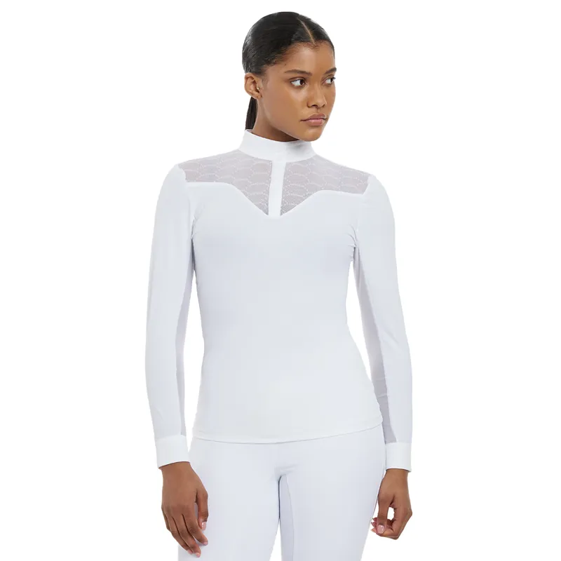 LeMieux Emily Ladies Long Sleeve Competition Shirt - White