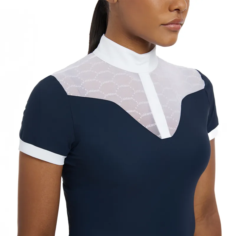 LeMieux Emily Ladies Short Sleeve Competition Shirt - Navy-3