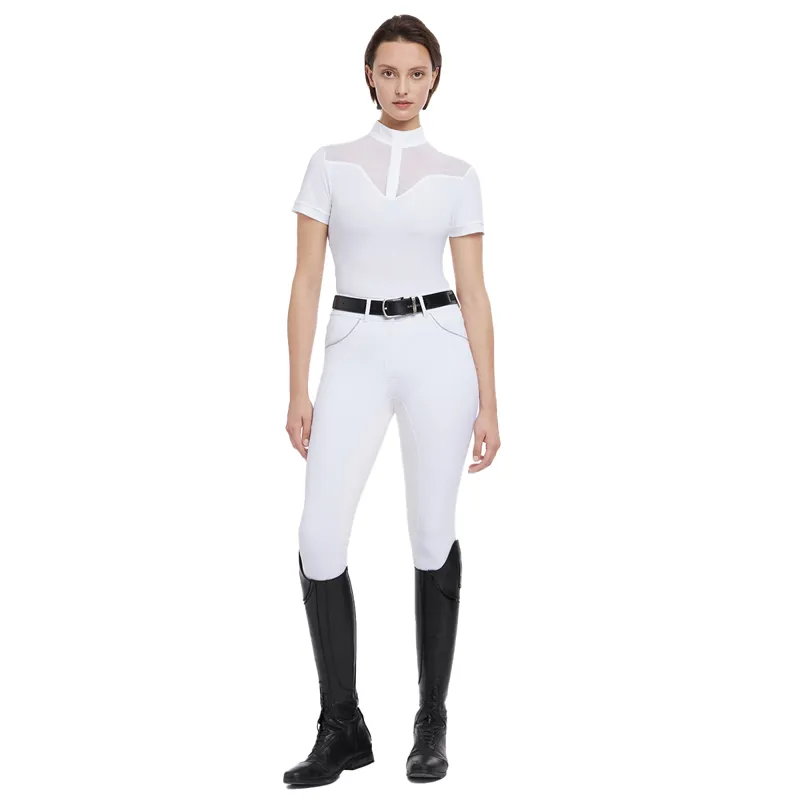 LeMieux Emily Ladies Short Sleeve Competition Shirt - White-6