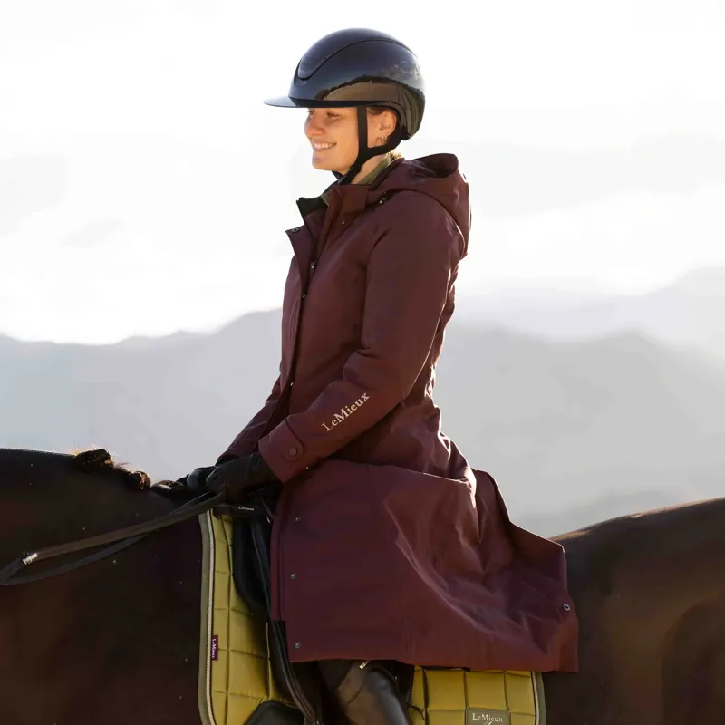 LeMieux Erin Womens Waterproof Long Padded Coat - Bramble Pre-Order-8