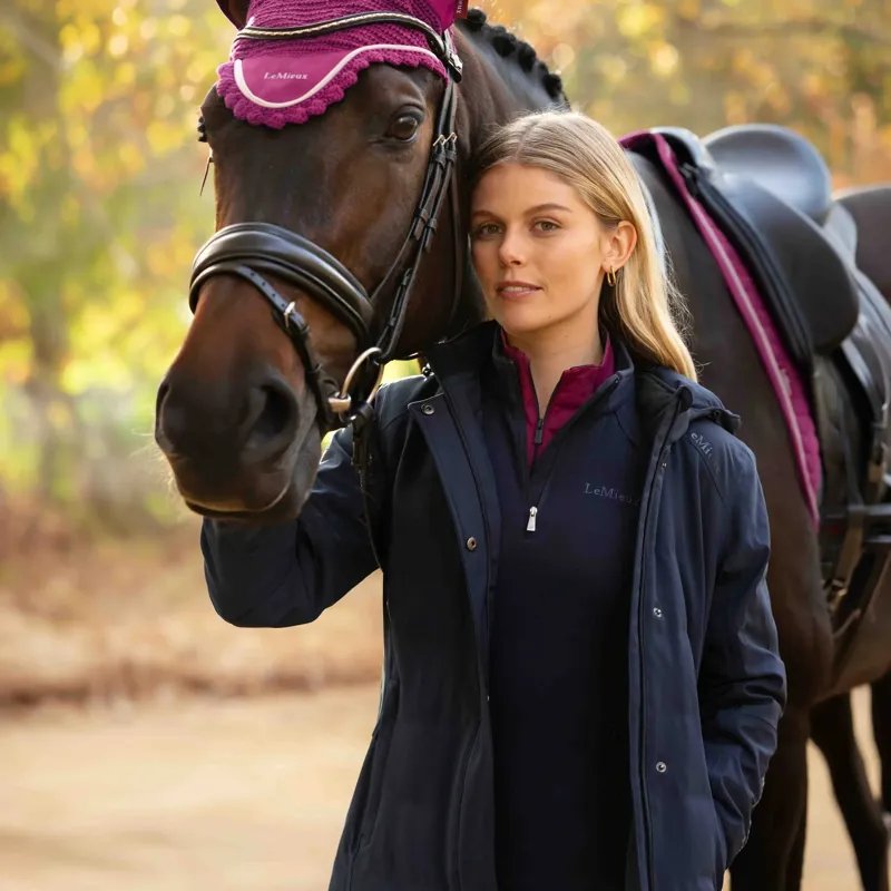 LeMieux Erin Womens Waterproof Long Padded Coat - Navy Pre-Order-9