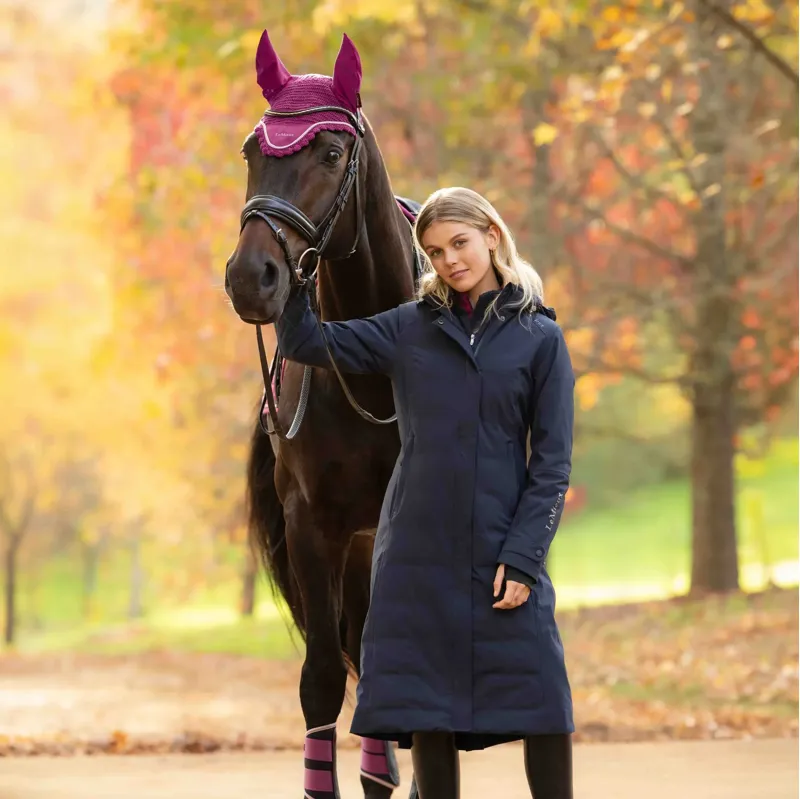 LeMieux Erin Womens Waterproof Long Padded Coat - Navy Pre-Order-2