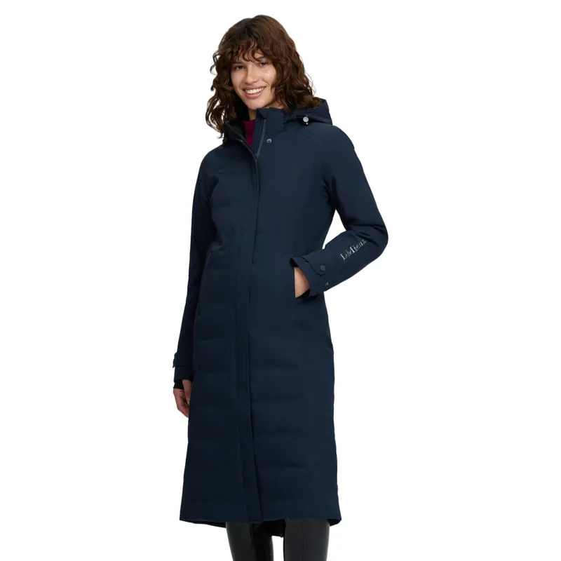 LeMieux Erin Womens Waterproof Long Padded Coat - Navy Pre-Order