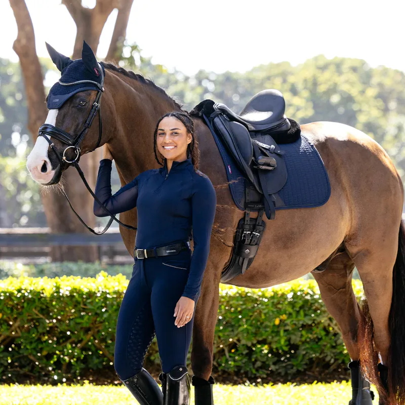 LeMieux Essence Dressage Saddlecloth - Navy-5